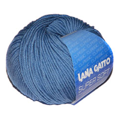 Lana Gatto Super Soft (10173 сине-голубой) 100%меринос 50 г/125 м