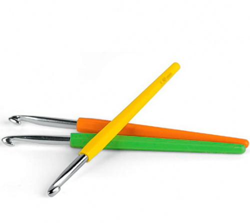 Крючок 9 мм Lana Grossa с мягкой цветной ручкой