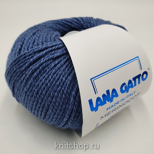 Lana Gatto Merinocot (10173 синий) 53% меринос экстрафайн, 47% хлопок 50г/125м