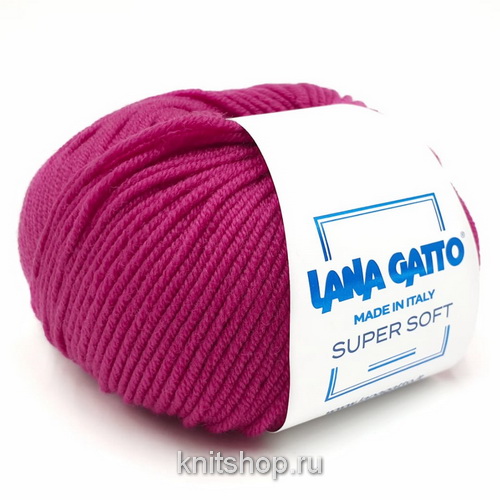 Lana Gatto Super Soft (05240 фуксия) 100%меринос 50 г/125 м