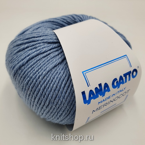 Lana Gatto Merinocot (14342 голубой) 53% меринос экстрафайн, 47% хлопок 50г/125м