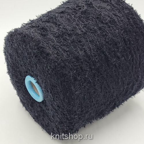Filcom Tagliato (Nero черный) 85% хлопок, 15% кашемир 380м/100гр травка, мех, реснички