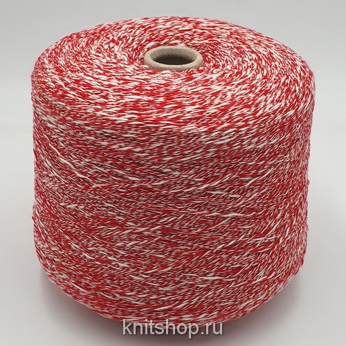 Millefili Slubbino (Rosso красный белый) 95% хлопок, 5% поликарбамид 680м/100гр фламме
