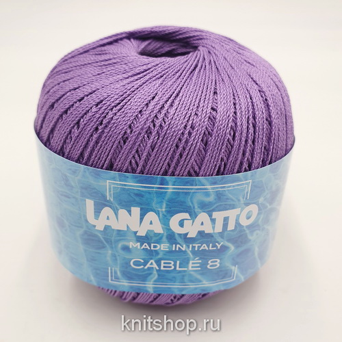 Lana Gatto Cable 8 (06591 сирень) 100% хлопок 50 г/283 м