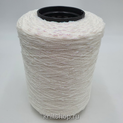 Filatura a Pettine C1676 (4 люминисцентный белый) 62% вискоза, 20% люрекс, 18% па 900м/100гр шишечки