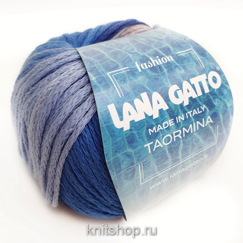 Lana Gatto Taormina (9238 сине-голубой) 70% хлопок, 30% конопля 50г/105м шнурок