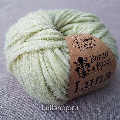 Borgo de'Pazzi Luna (58) 50% меринос, 10% альпака, 40% акрил 50 г/80 м