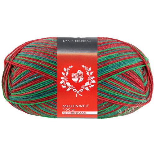 Lana Grossa Meilenweit 100 Merino Lurex Christmas (6794) 80% меринос, 20% па, люрекс 100 г/420 м