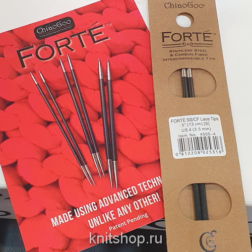 Спицы 13см 3 мм съемные карбоновые ChiaoGoo Forte