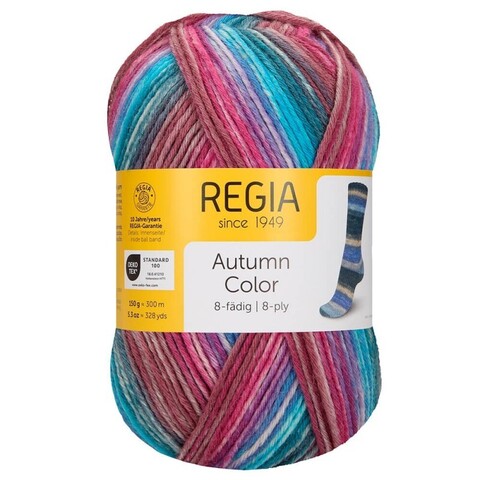 Regia Autumn Color 8-Ply (9181) 75% меринос, 25% полиамид 150г/300 м