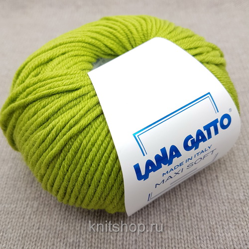 Lana Gatto Maxi Soft (13277 молодая трава) 100% меринос экстрафайн 50 г/90 м