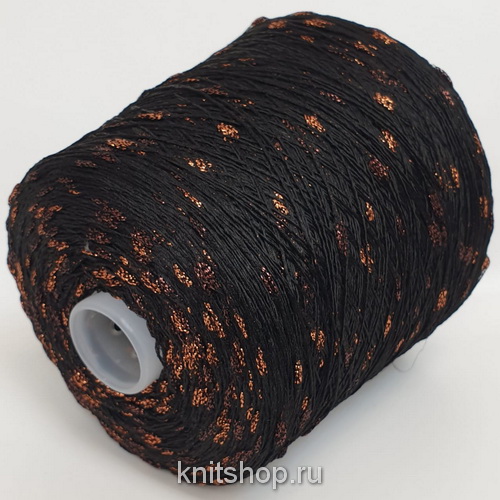 Nodo (Bronza черный, бронза) 87% па, 13% люрекс 510м/100гр шишечки, утолщения