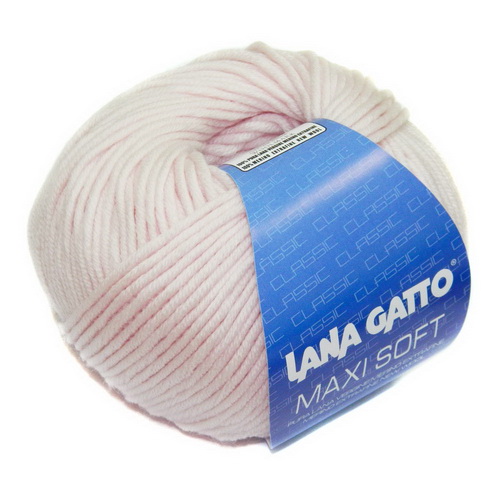 Lana Gatto Maxi Soft (13210 нежно-розовый) 100% меринос экстрафайн 50 г/90 м