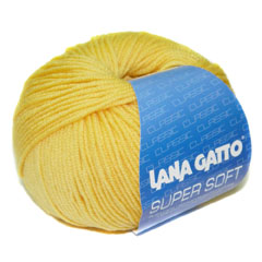 Lana Gatto Super Soft (10083 желтый) 100%меринос 50 г/125 м