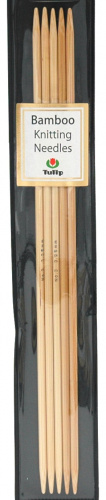 Спицы чулочные 3,25мм/20см, "Bamboo", бамбук, натуральный, 5шт в упаковке, Tulip