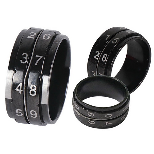 Кольцо - счетчик рядов, диаметр 19 мм, нержавеющая сталь, черный, Knit Pro