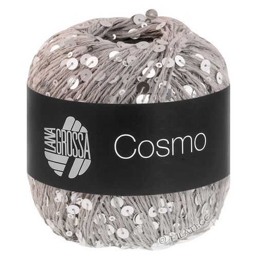 Lana Grossa Cosmo (002) 100% хлопок, пайетки 100г/260м