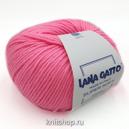 Lana Gatto Super Soft (14473 розовый неон) 100%меринос 50 г/125 м