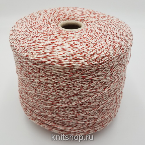 Pecci Filati Alpalux (бело-красный люрекс) 35% кашемир, 35% меринос, 30% па 400 м/100 г