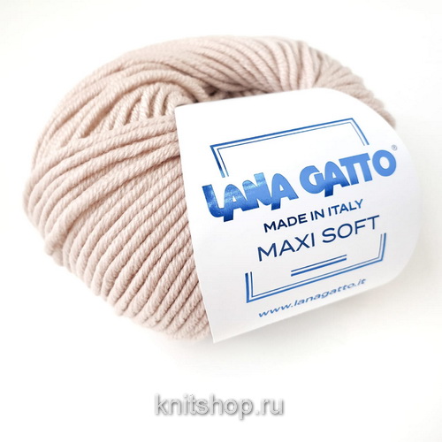 Lana Gatto Maxi Soft (14315 розовое какао) 100% меринос экстрафайн 50 г/90 м