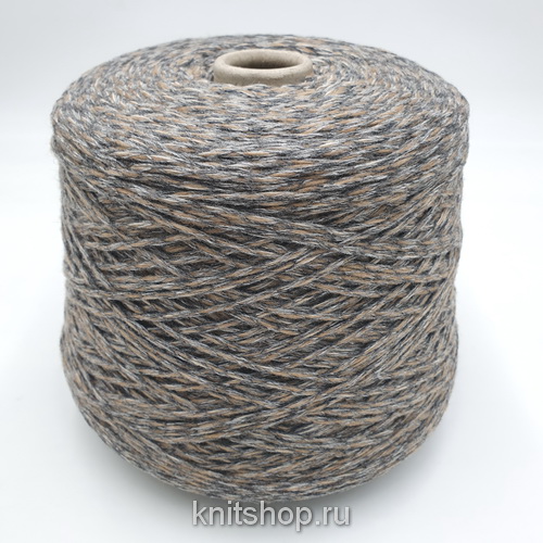 Millefili Alcatraz (77705 бежево-графитовый) 78% меринос, 22% кашемир 155м/100гр шнурок