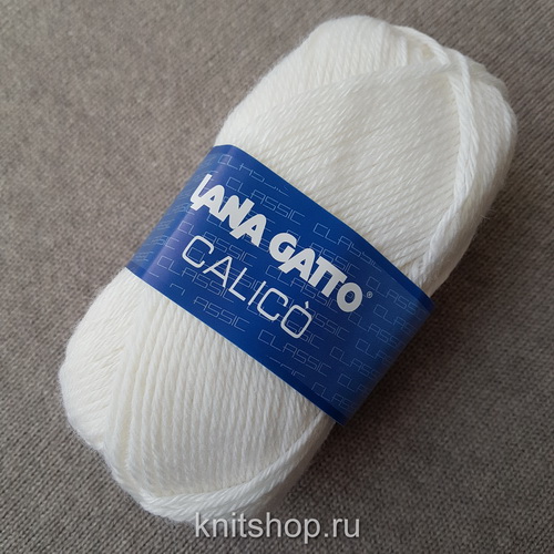 Lana Gatto Calico (02031 белый) 50% меринос, 50% акрил 50 г/113 м
