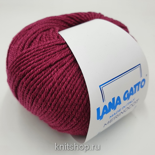 Lana Gatto Merinocot (19056 брусника) 53% меринос экстрафайн, 47% хлопок 50г/125м
