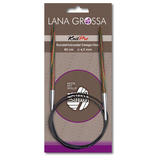 Круговые спицы № 9,0 дерево 40см Lana Grossa
