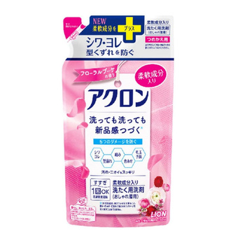 Lion Acron (розовое) Средство для стирки деликатных тканей с цветочным ароматом 380 мл сменный блок