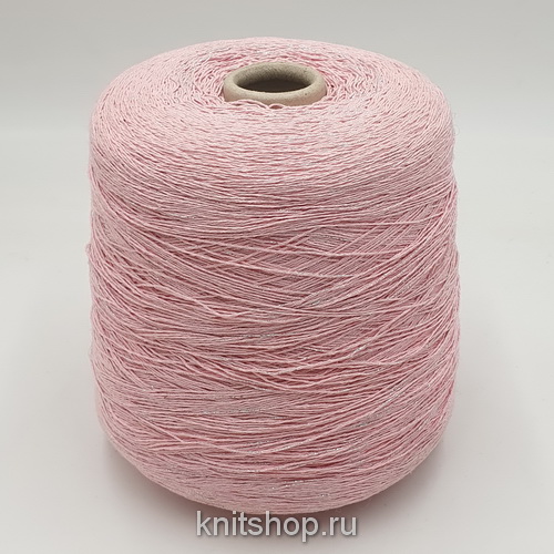 New Mill PE2018 (314522 роза, люрекс серебро) 40%хлопок, 35% вискоза, 17%акрил, 8% люрекс 550м/100гр