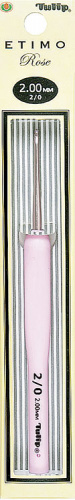 Крючок 2,5мм с ручкой Etimo Rose, розовый, алюминий/пластик, Tulip