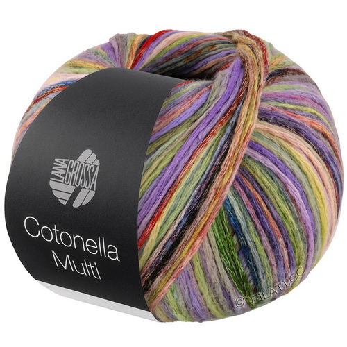 Lana Grossa Cotonella Multi (106) 75% хлопок пима, 25% па 100г/270м шнурок секционного окрашивания