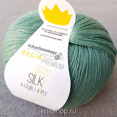 Schachenmayr Silk (00018 светло-зеленый) 55% меринос, 20% шелк, 25% полиамид 100 г/400 м