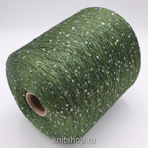 Paillettes (Muschio хвойный) 93% полиамид, 7% пайетки 800 м/100гр