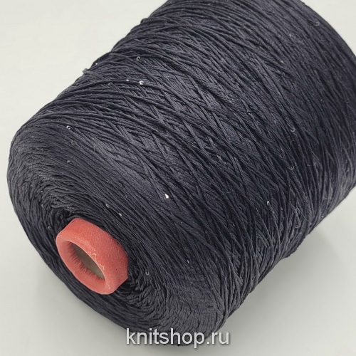 Seta Paillettes (1 черный) 100% шелк малберри, пайетки 3мм 300м/100гр
