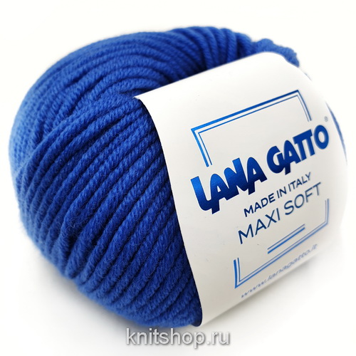 Lana Gatto Maxi Soft (13993 насыщенный синий) 100% меринос экстрафайн 50 г/90 м