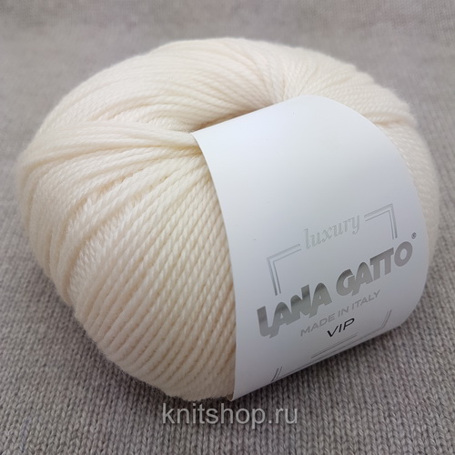 Lana Gatto VIP (01001 натуральный) 80% меринос экстрафайн, 20% кашемир 50 г/200 м