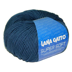 Lana Gatto Super Soft (05522 сине-серый) 100%меринос 50 г/125 м