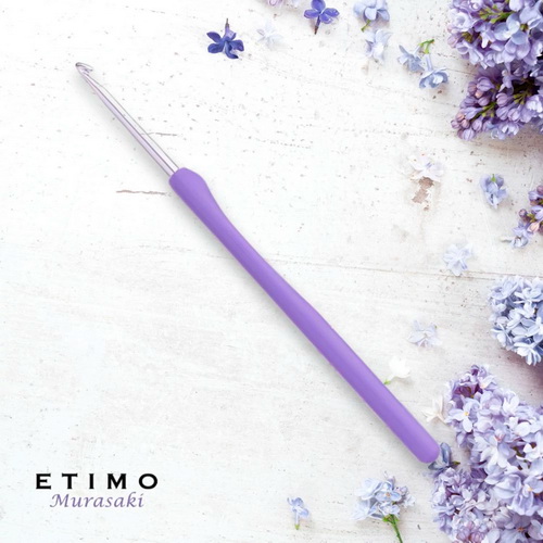 Крючок 3.75мм с ручкой Etimo Murasaki, лаванда, алюминий/пластик, Tulip