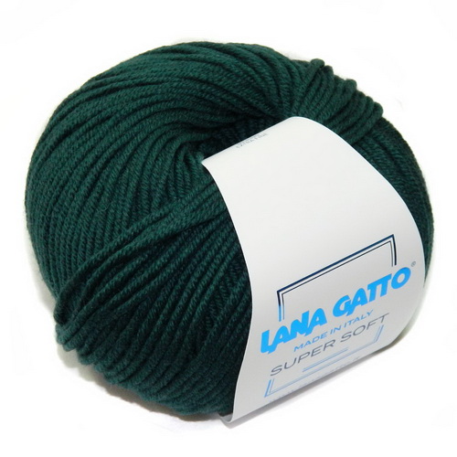 Lana Gatto Super Soft (08563 изумруд) 100%меринос 50 г/125 м