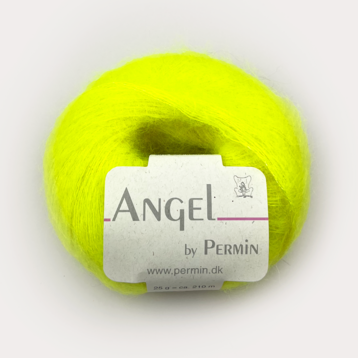Permin Angel (884137 желтый неон) 70% суперкидмохер, 30% шёлк 25гр/210м