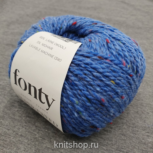 Fonty Super Tweed (08 синий) 95% меринос, 5% мохер 50 г/110 м 
