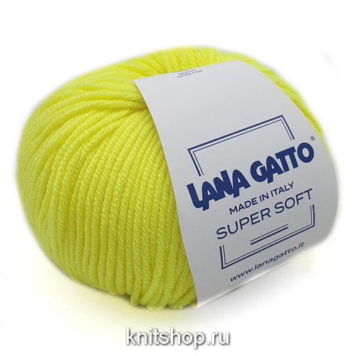 Lana Gatto Super Soft (14471 желтый неон) 100%меринос 50 г/125 м