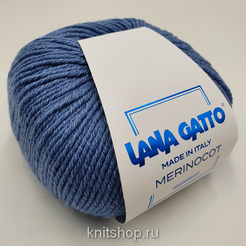 Lana Gatto Merinocot (13158 небесный) 53% меринос экстрафайн, 47% хлопок 50г/125м