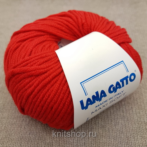 Lana Gatto Maxi Soft (10095 красный) 100% меринос экстрафайн 50 г/90 м