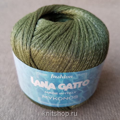 Lana Gatto Mykonos (8643 хаки) 91% вискоза, 9% полиэстер 50 г/150 м