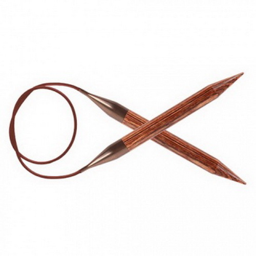 Спицы 40см 3,75мм круговые Ginger Knit Pro, ламинированная береза, коричневый