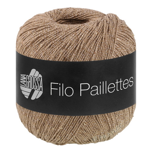 Lana Grossa Filo Paillettes (17) 55% хлопок, 39% полиэстер, 6% па, пайетки 50гр/155м
