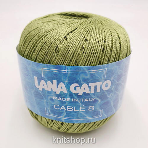 Lana Gatto Cable 8 (06582 яблоко) 100% хлопок 50 г/283 м