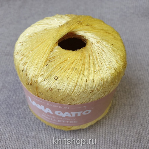 Lana Gatto Paillettes (08935 желтый) 100% полиэстер (пайетки) 25 г/195 м